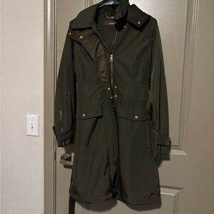 Vince Camuto Dark Green Rain Jacket